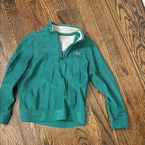 Vineyard Vines Boys pique Green Quarter-Zip